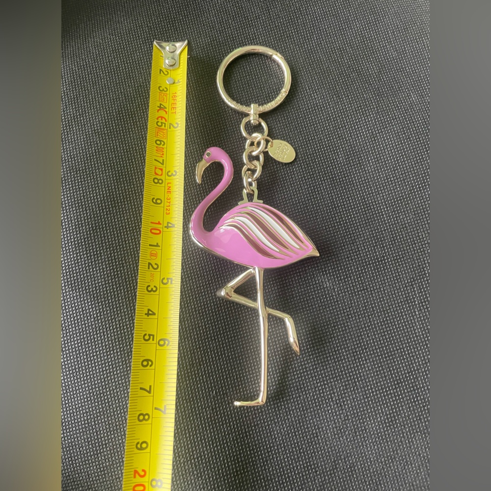 NWOT Henri Bendel Pink Flamingo Key fob/bag charm - Picture 3 of 3